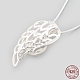 925 Sterling Silver Cage Pendant Necklaces(NJEW-S415-06)-1
