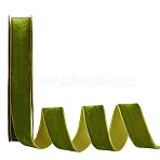 Velvet Ribbon, Single Side, for Gift Packing, Party Decoration, Olive Drab, 1 inch(25mm), about 30.00 Yards(27.43m)/Roll(SRIB-WH0031-05A)