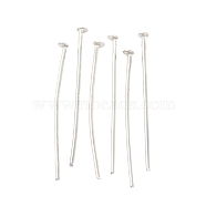 Iron Flat Head Pins, Nickel Free, Platinum Color, Size: about 1.6cm~5.0cm long, 0.7mm thick(21 Gauge), Head: 2mm(M-HP001Y-NF)