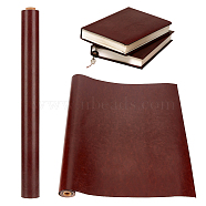 PU Imitation Leather Fabric, with Kraft Cardboard Mailing Tubes, Coconut Brown, 120x43x0.07cm(DIY-OC0011-96A)