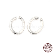 925 Sterling Silver Open Jump Rings, Oval, Silver, 18 Gauge, 6x4.5x1mm, Inner Diameter: 3x4.5mm, about 90pcs/10g(STER-NH0001-36D-S)