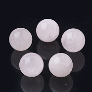 Natural Rose Quartz Beads, Gemstone Sphere, Round, No Hole/Undrilled, 10mm(G-S289-20-10mm)