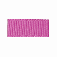 High Dense Polyester Grosgrain Ribbons, Fuchsia, 1 inch(25.4mm), about 100yards/roll(OCOR-S112-H-14)