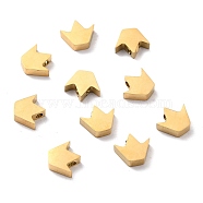 Ion Plating(IP) 304 Stainless Steel Charms, Crown, Golden, 8.5x10x3mm, Hole: 1.5mm(STAS-F271-14G)
