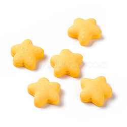 Opaque Resin Cabochons, Starfish, Gold, 21x21.5x8mm(RESI-G036-F04)