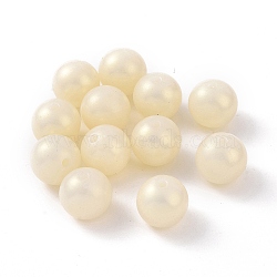 ABS Plastic Imitation Pearl Beads, Iridescent, Round, Light Yellow, 16x15.5mm, Hole: 2.5mm, about 237pcs/500g(KY-F019-08C-01)