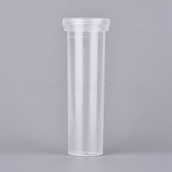 Plastic Flower Root Tube, for Garden Office and Balcony Decoration, Clear, 10.7x3.2cm, 50pcs/bag(AJEW-WH0021-46)