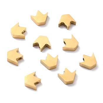 Ion Plating(IP) 304 Stainless Steel Charms, Crown, Golden, 8.5x10x3mm, Hole: 1.5mm