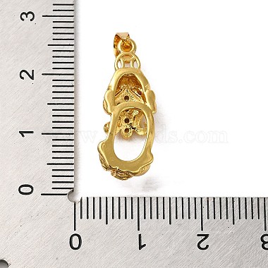 Brass Cubic Zirconia Pendants(KK-K275-17G)-3