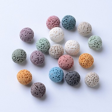 8mm Mixed Color Round Lava Beads