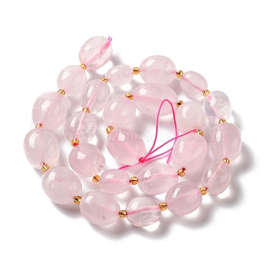 Chapelets de perles en quartz rose naturel(G-B028-B02)-3