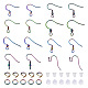 80Pcs Rainbow Color Ion Plating(IP) 304 Stainless Steel French Earring Hooks(DIY-KS0001-29)-1