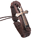 Bracelets de cordon en cuir tressé réglable en fer(X-BJEW-P0001-02A)-1