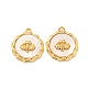 Natural White Shell Charms(KK-A214-22G)-1