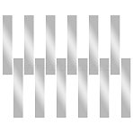 12Pcs 304 Stainless Steel Blank Sheets, Rectangle, Stainless Steel Color, 152.4x25.4x0.02mm(STAS-OC0001-38B)