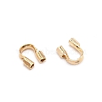 Brass U-Type Wire Guardian, Golden, 4x4x1mm(KK-WH0049-08G)
