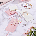 4Pcs 2 Colors Microfiber Jewelry Storage Gift Pouches, Envelope Bags with Flap Cover, for Jewelry, Watch Packaging, Mixed Color, 8x8cm, 2pcs/color(ABAG-LP0001-11)