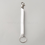 EVA Spiral Spring Rope Pendant Decorations, with Alloy Swivel Clasps and Iron Rings, for Backpack Ornament, White, 175mm(HJEW-WH0071-54B)