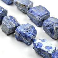 Nuggets Natural Lapis Lazuli Beads Strands, 17~38x16~30mm, Hole: 2mm, about 14~15pcs/strand, 15.7 inch(G-N0135-06)