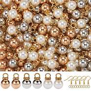 DIY Imitation Pearl Drop Earring Making Kit, Including Brass Imitation Pendants, Iron Jump Rings, Brass Earring Hooks, Golden & Light Gold, 450pcs/box(DIY-SZ0006-70)