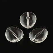 Teardrop Transparent Acrylic Beads, Clear, 20x17x6mm, Hole: 1.5mm, about 365pcs/500g(TACR-R122-A01)