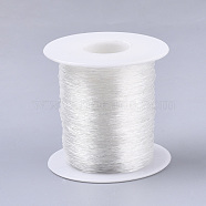Round Elastic Crystal Thread, Stretchy Bracelet String, Clear, 0.7mm, about 131.23 yards(120m)/roll(EW-R007-C-01)