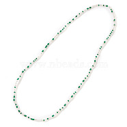 Bohemian Style Handmade Seed Beaded Necklaces for Women, Green(ZW5602-2)