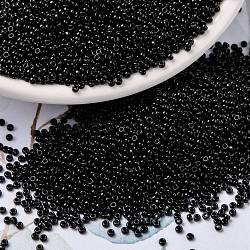MIYUKI Round Rocailles Beads, Japanese Seed Beads, 15/0, (RR401) Black, 15/0, 1.5mm, Hole: 0.7mm, about 5555pcs/10g(X-SEED-G009-RR0401)