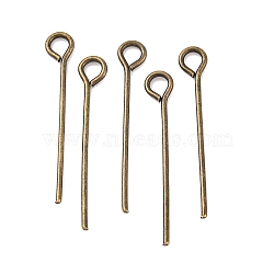 Iron Eye Pin, Cadmium Free & Nickel Free & Lead Free, Antique Bronze, 20x0.7mm, Hole: 2mm, about 9700pcs/1000g(EPAB2.0cm-NF)