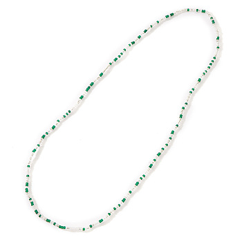 Bohemian Style Handmade Seed Beaded Necklaces for Women, Green