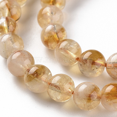 Chapelets de perles de citrine naturelle(G-S362-105B)-3