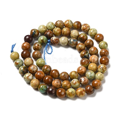 Brins de perles de chrysocolle jaune naturel(G-H298-A07-02)-3