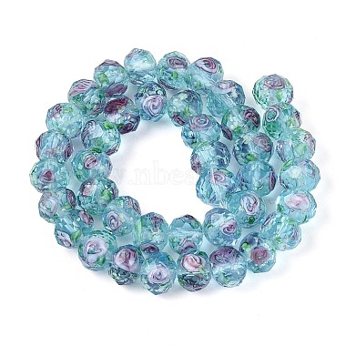 Handmade Luminous Lampwork Beads Strands(LAMP-N037-01E)-3