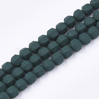 4mm DarkGreen Polygon Non-magnetic Hematite Beads
