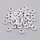 Flat Round with Letter M Acrylic Beads(X-PL37C9070-M)-1