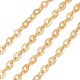 Brass Flat Oval Cable Chains(CHC025Y-01-G)-1