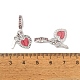 Rack Plating Alloy Light Rose Rhinestone European Dangle Charms(FIND-C055-27P-04)-3