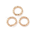 1/20 14K Gold Filled Open Jump Rings, Yellow Gold Filled Saw Cut Round, Diamond Cut Twisted, Real 14K Gold Filled, 5x0.76mm, Inner Diameter: 3.5mm(KK-Z159-01G-04)