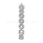 304 Stainless Steel Big Pendants, Chakra Charm, Lead Free & Cadmium Free & Nickel Free, Stainless Steel Color, 56x8.5x1.5mm, Hole: 1mm(STAS-H247-15P)