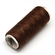 402 Polyester Sewing Thread Cords for Cloth or DIY Craft, Saddle Brown, 0.1mm, about 120m/roll, 10rolls/bag(OCOR-R027-17)