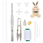 2 Sets Polyoxymethylene(POM) Toy Skeleton Joint, with 1 Set Plush Toy Doll Joint Tool Kit for DIY Plush Doll, Mixed Color, 500x12mm(DIY-OC0012-28)