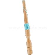 Manual Beech Wood Floss Bobbin Winder, Thread Craft and DIY Sewing Embroidery Craft, Tan, 300x16.5mm(TOOL-WH0146-07)