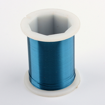 Round Copper Jewelry Wire, Steel Blue, 0.3mm, about 164.04 Feet(50m)/roll