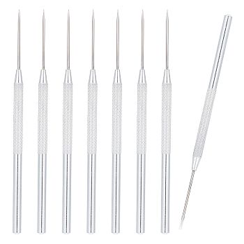 8Pcs Polymer Clay Sculpture Tool, Carving Craft Stainless Steel Needle Pottery Tools, Stainless Steel Color, 15.5x0.65cm, Pin: 1.6mm