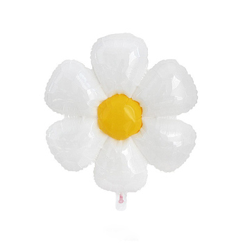 Flower Aluminum Balloons, for Festive Party Decorations, White, 710x710mm