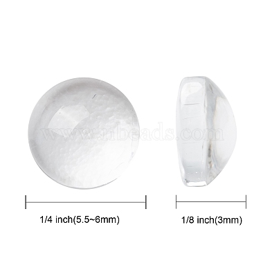 Cabochons en verre transparent(GGLA-R026-6mm)-2