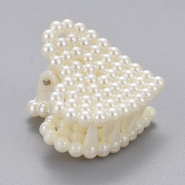 Pinces à cheveux en plastique ABS imitation perle(PHAR-G002-13)-2