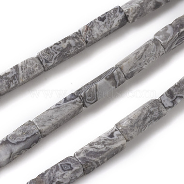 13mm Cuboid Map Stone Beads