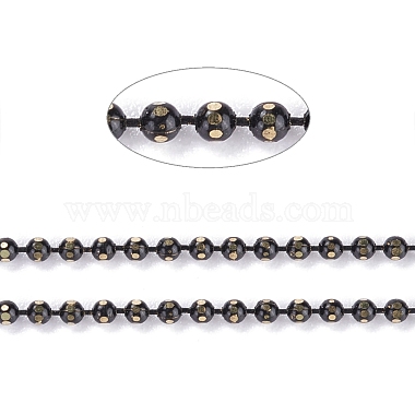 Spray Painted Brass Faceted Ball Chains(CHC-K011-35G)-2