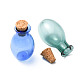 10Pcs 5 Colors Oval Glass Cork Bottles Ornament(DJEW-FS0001-01)-3